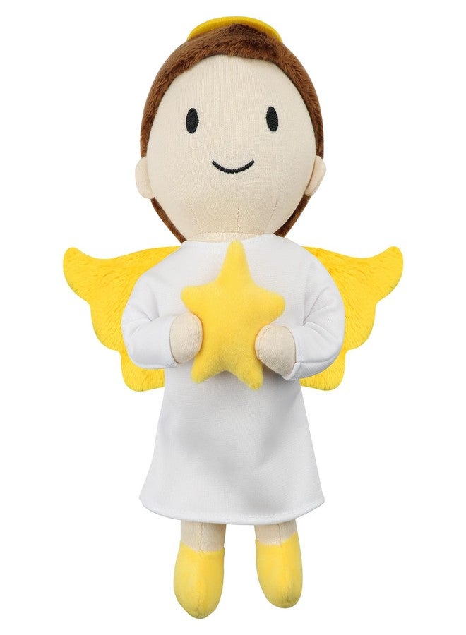 free-space Angel Plush Doll Boy/Girl Baptism Gifts Guardian Angel Doll Toy (Boy) - Image 1